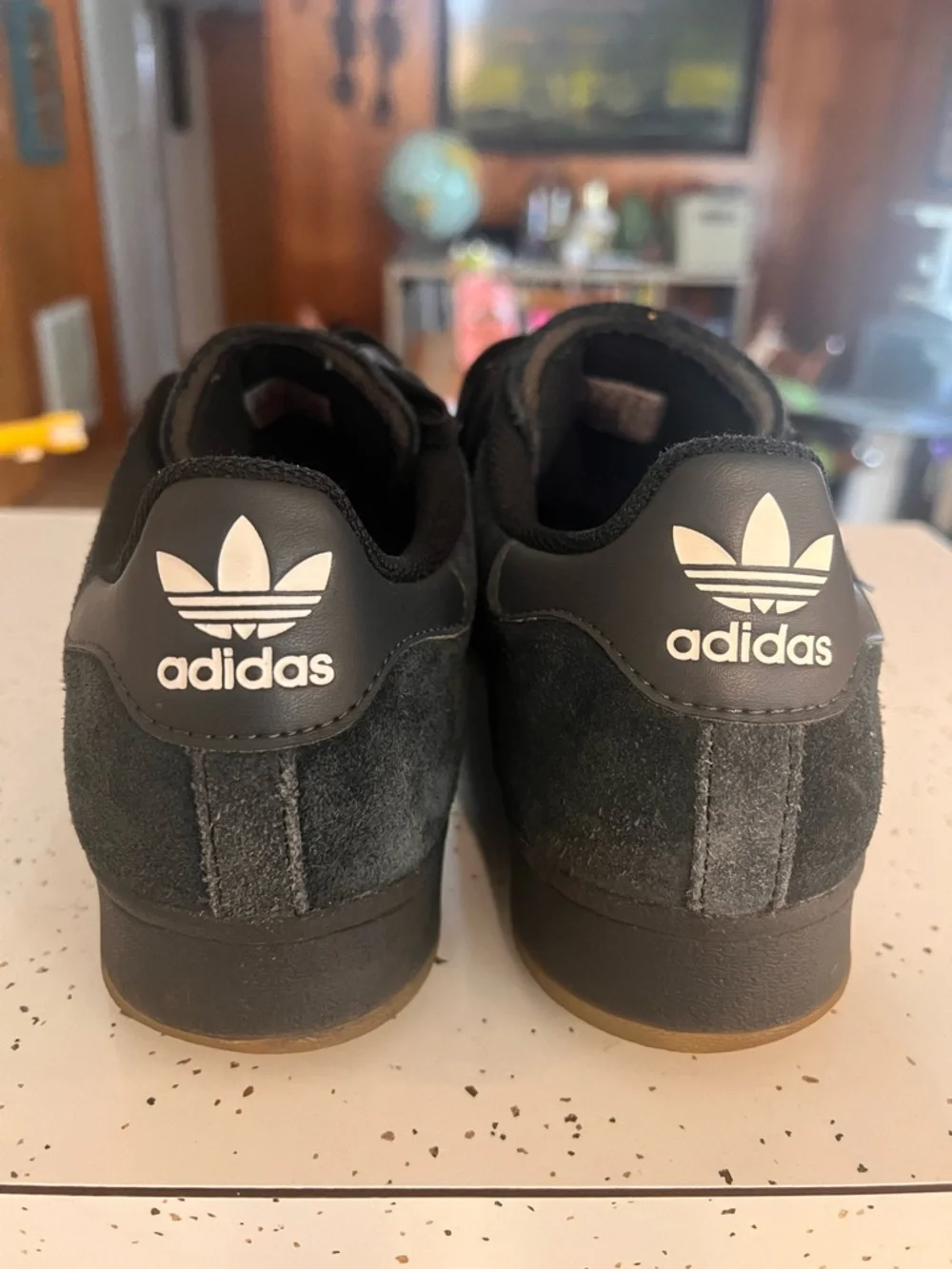 adidas Superstar ADV Black & White Suede Sneakers - Picture 4 of 6